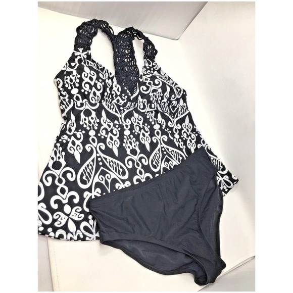 Dokotoo Summer Patchwork Open Back Tankini - Picture 7 of 7